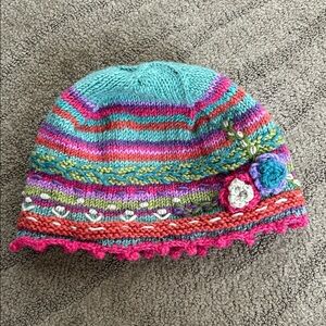 Lost Horizons Lassen Beanie Colorful Knit Beanie with Floral Details